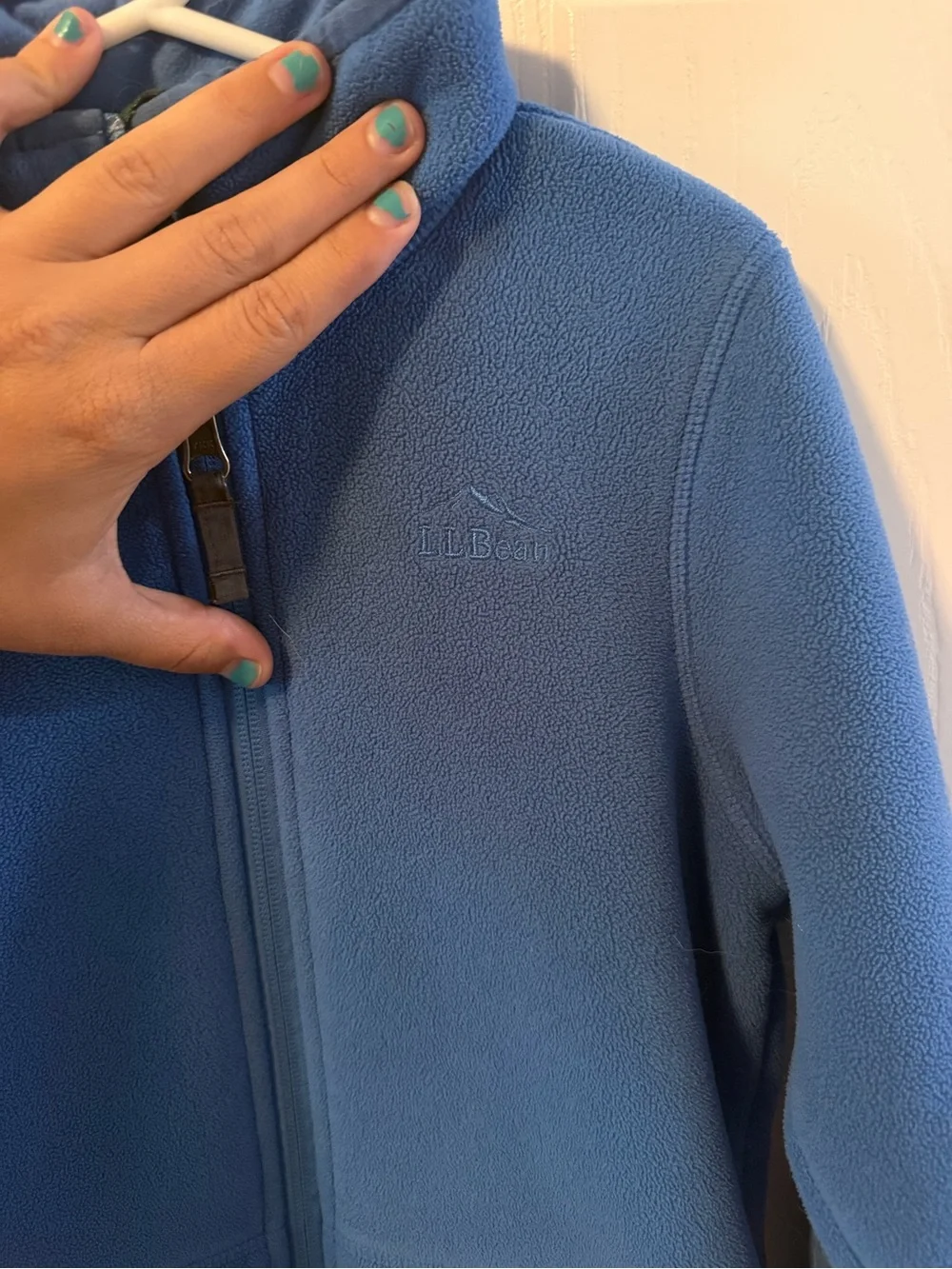 Kids Blue LL Bean Fleece Zip Up Jacket